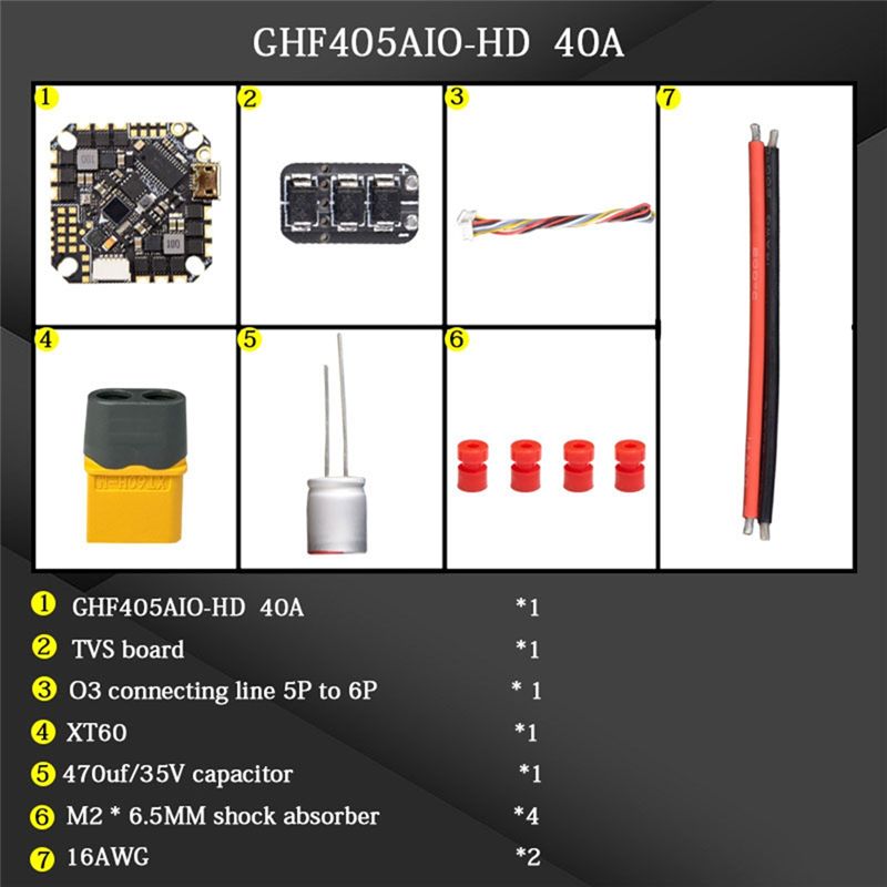 ABTI-GHF405AIO-HD 40A AIO Flig - Fpv Drone Esc ulasan dan harga